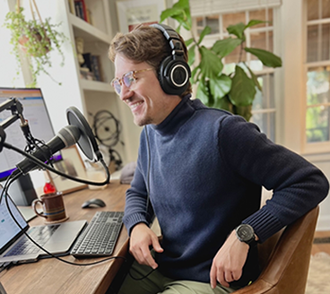 Recording the Innovating Education podcast